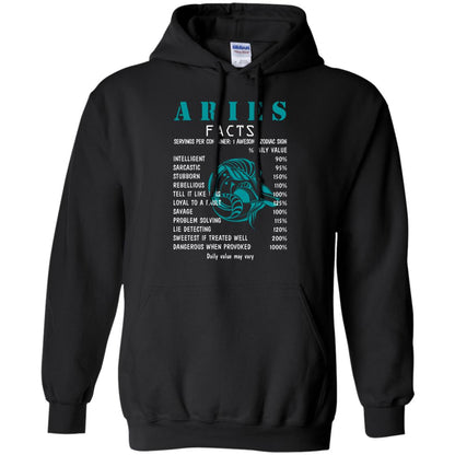 Aries Facts 1 Awesome Zodiac Sign Gift Shirt For Aries Horoscope Black