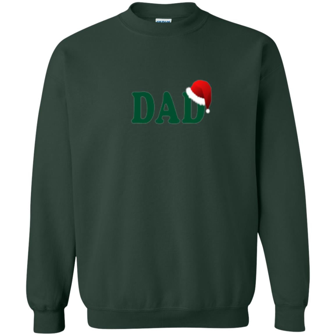 Christmas T-shirt Dad Santa Forest Green