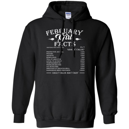 February Girl Facts Facts T-shirt Black