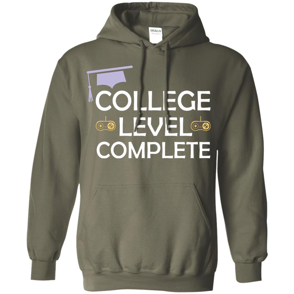 College Level Complete Funny College Graduation Shirt Military Green