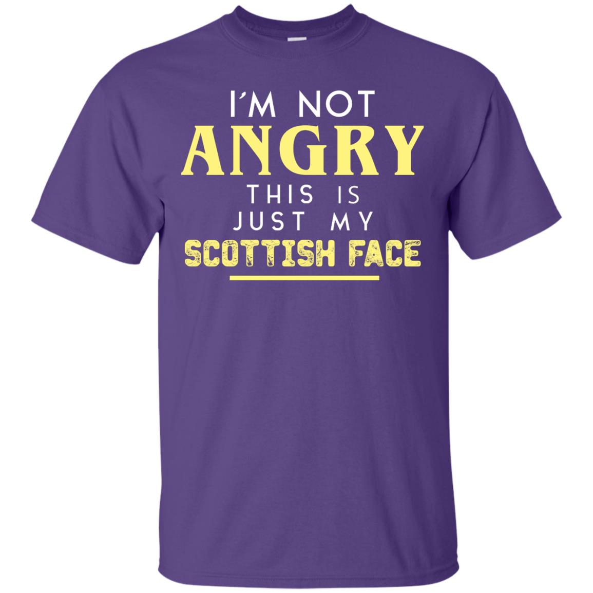 I_m Not Angry This Is Just My Scottish Face Funny Shirt For Scottish Purple