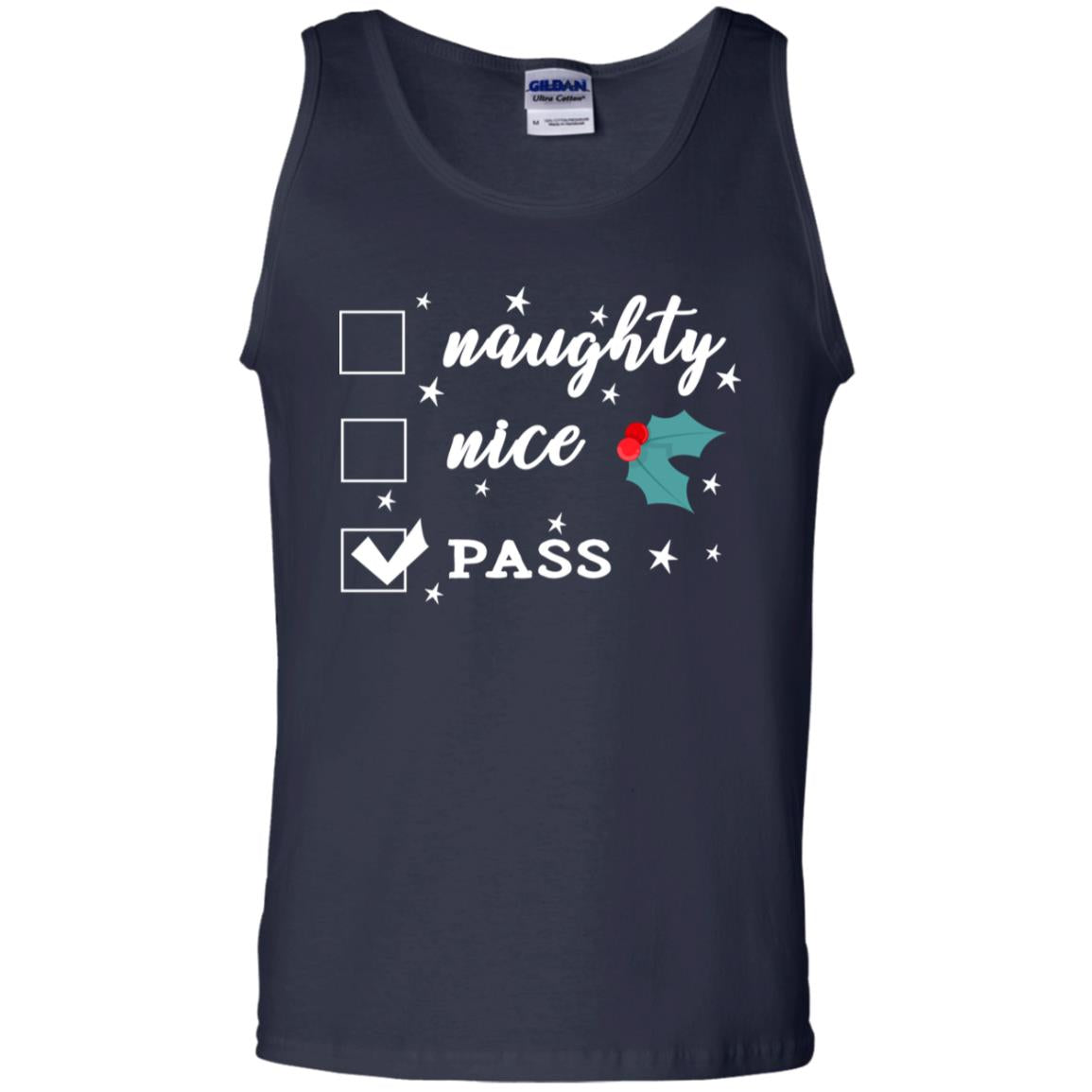 Naughty Nice Or Pass Ugly Christmas Gift Shirt For Mens Or Womens Navy