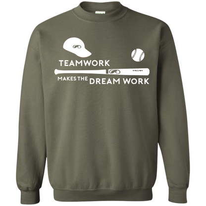 Baseball T-shirt Teamwork Makes The Dream Work Military Green