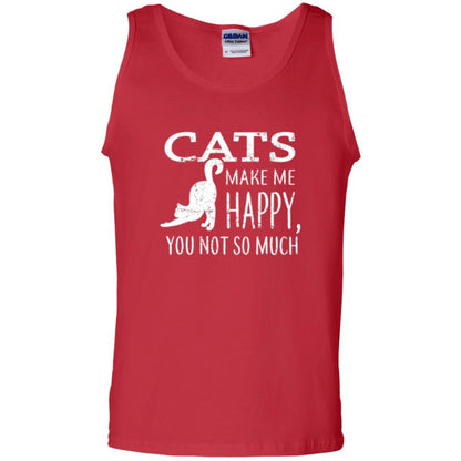 Cat Lover T-shirt Cats Make Me Happy You Not So Much Red