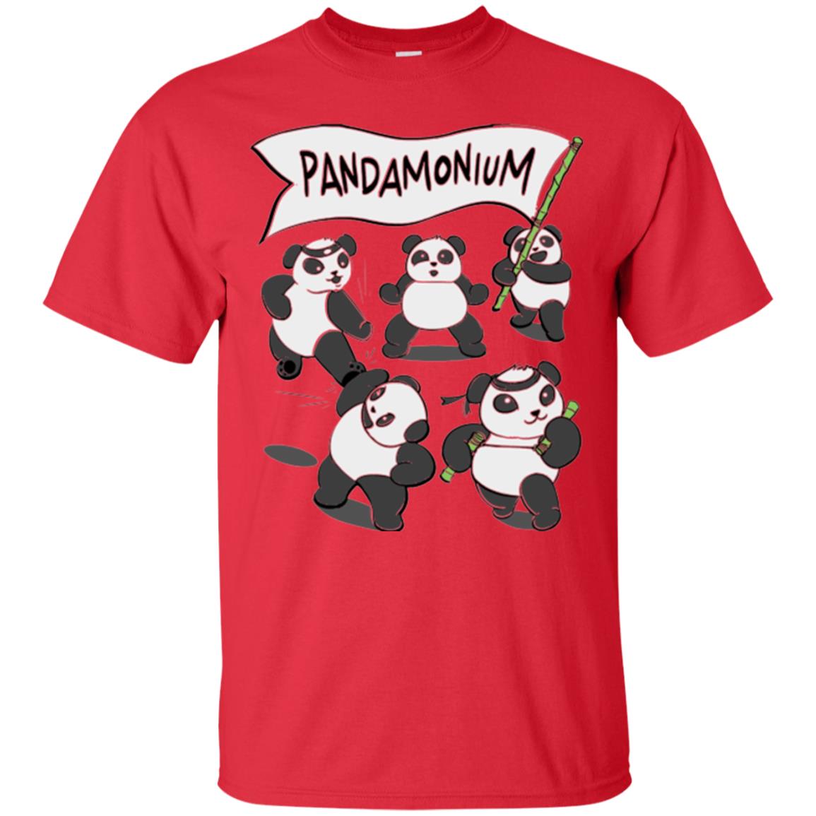 Panda Lovers T-shirt Pandamonium Red