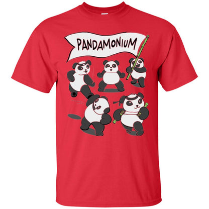 Panda Lovers T-shirt Pandamonium Red