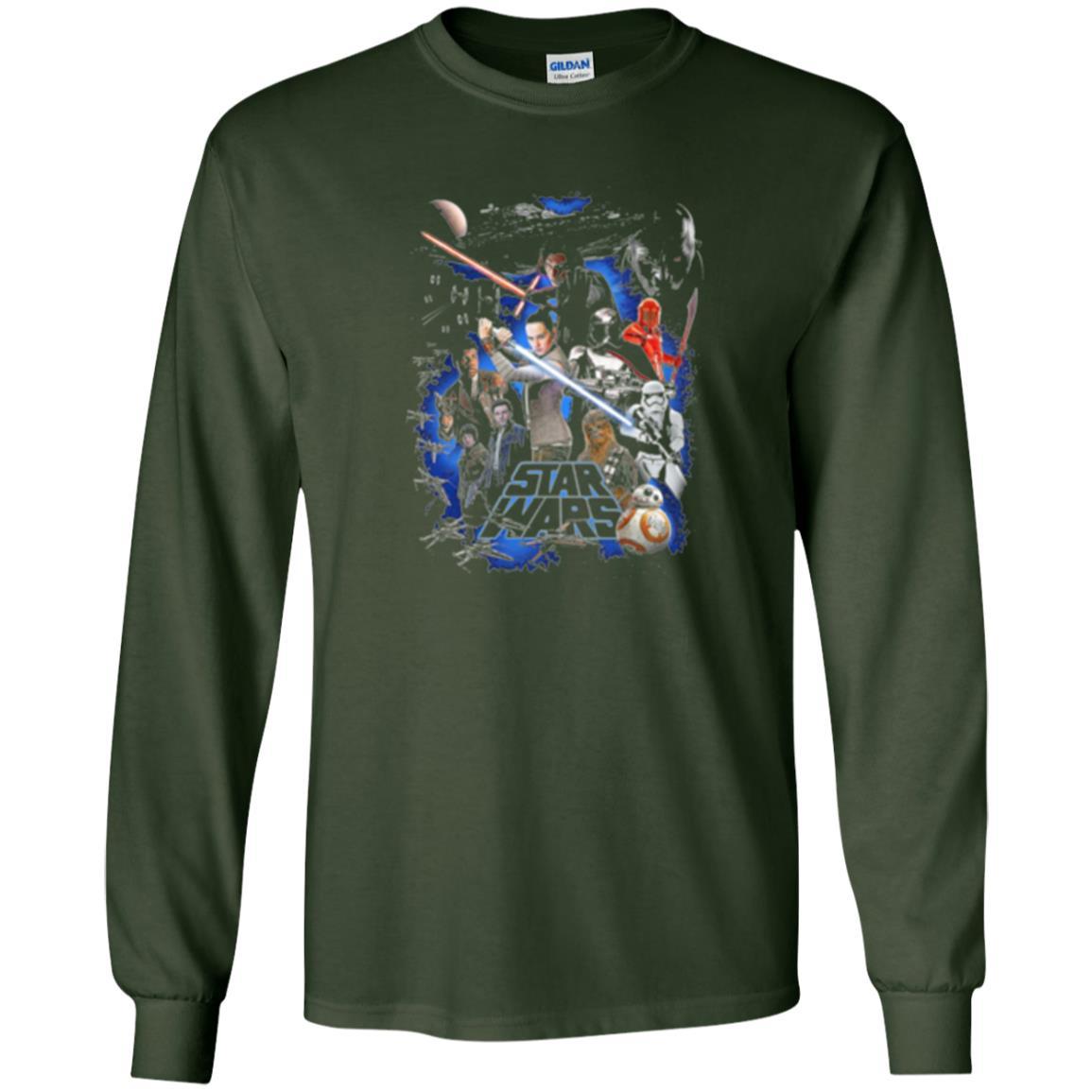 Film T-shirt Star Wars Last Jedi Classic Epic Film Poster Graphic Forest Green