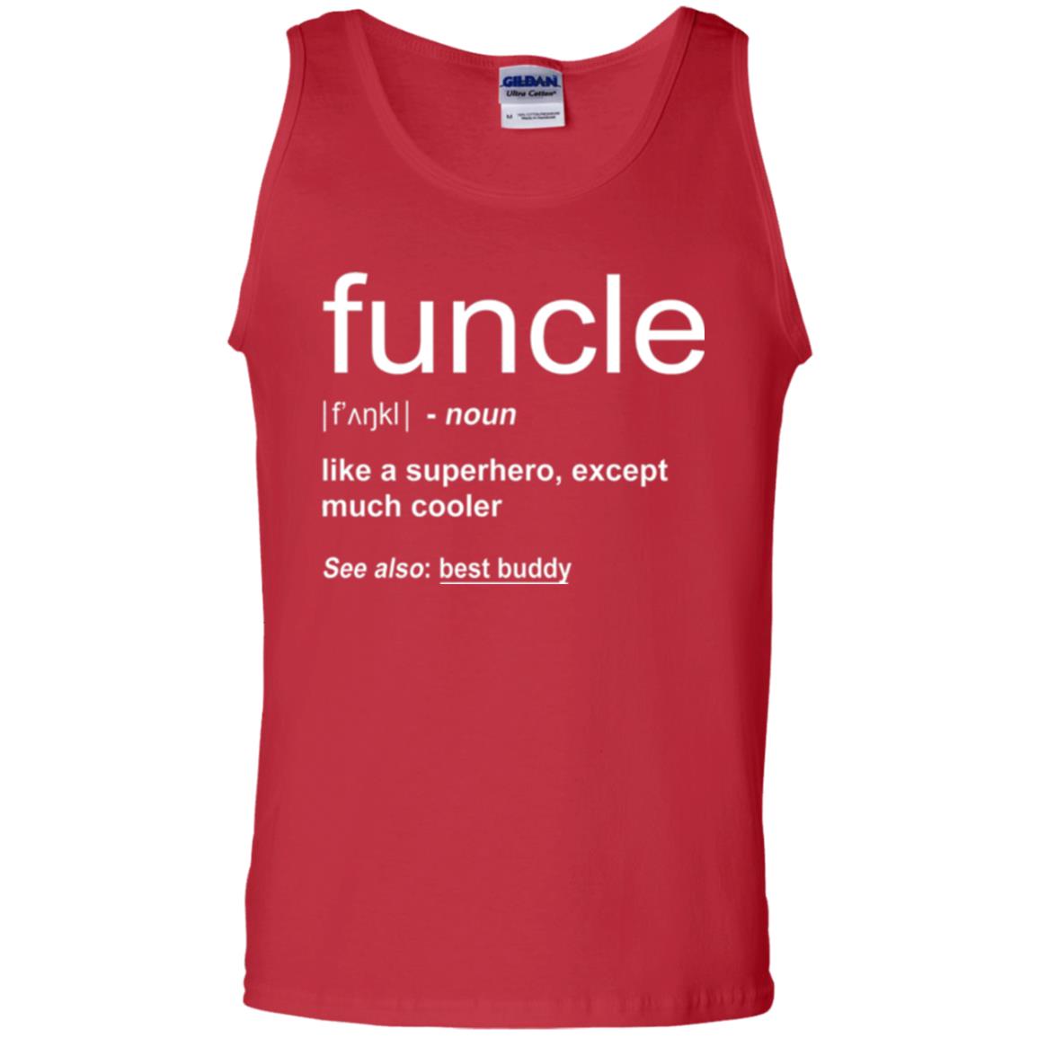 Funny Uncle T-shirt Funcle Red