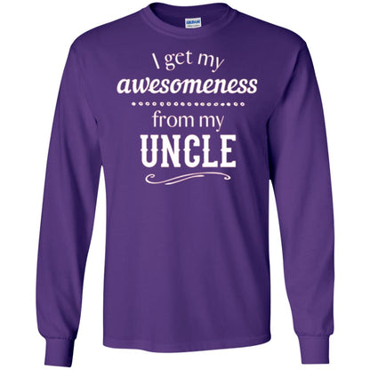 Family T-shirt I Get My Awesomeness From My Uncle Purple