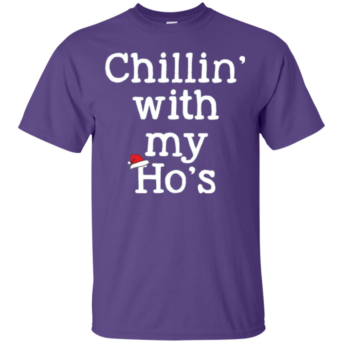 Christmas T-shirt Chillin With My Ho_s Purple