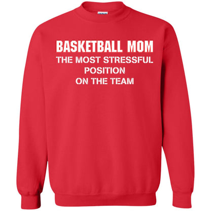 Basketball Lover T-shirt The Most Stressful Position Position On The Team Red