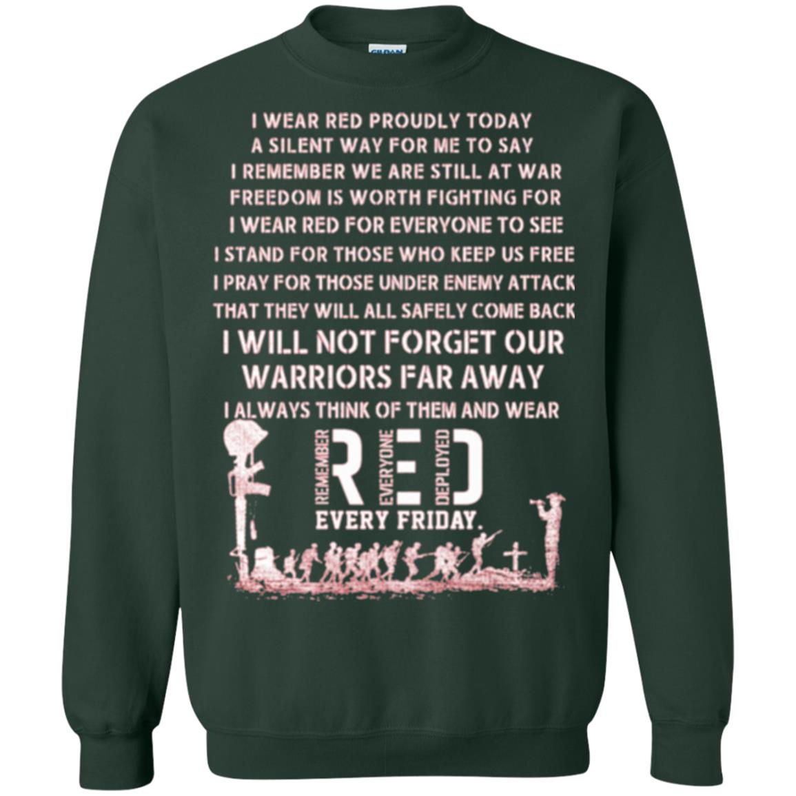 Red Friday Military T-shirt Wear Red Friday Forest Green