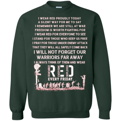 Red Friday Military T-shirt Wear Red Friday Forest Green