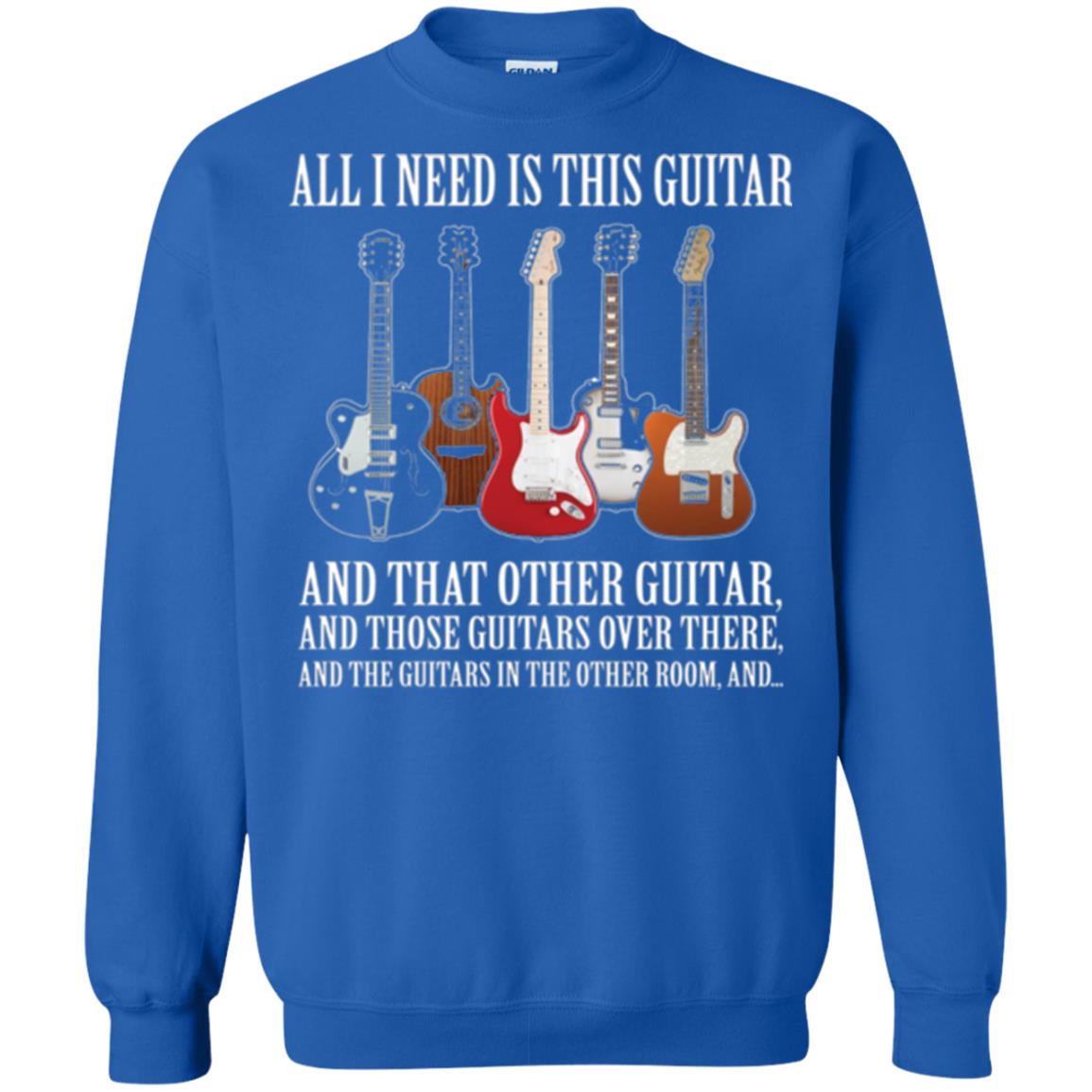 Guitar Lovers T-shirt All I Need Is This Guitar Royal