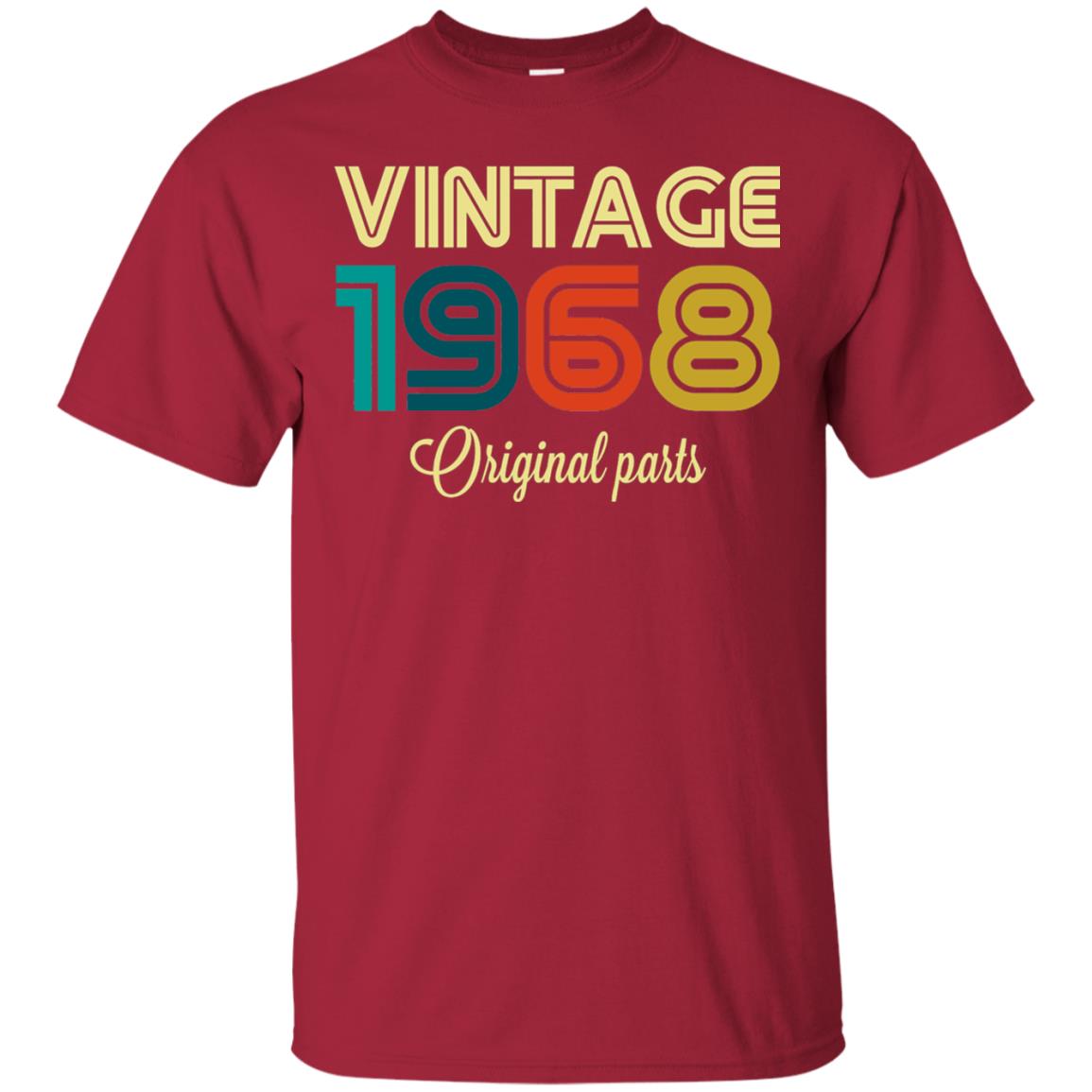 Vintage 1968 Funny Old School 50th Birthday T-shirt Cardinal