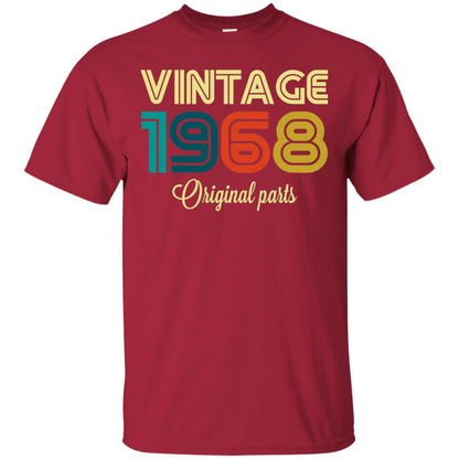 Vintage 1968 Funny Old School 50th Birthday T-shirt Cardinal
