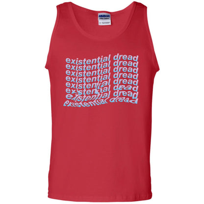 Existential Dread Waves Melting Distortion Aesthetic T-shirt Red