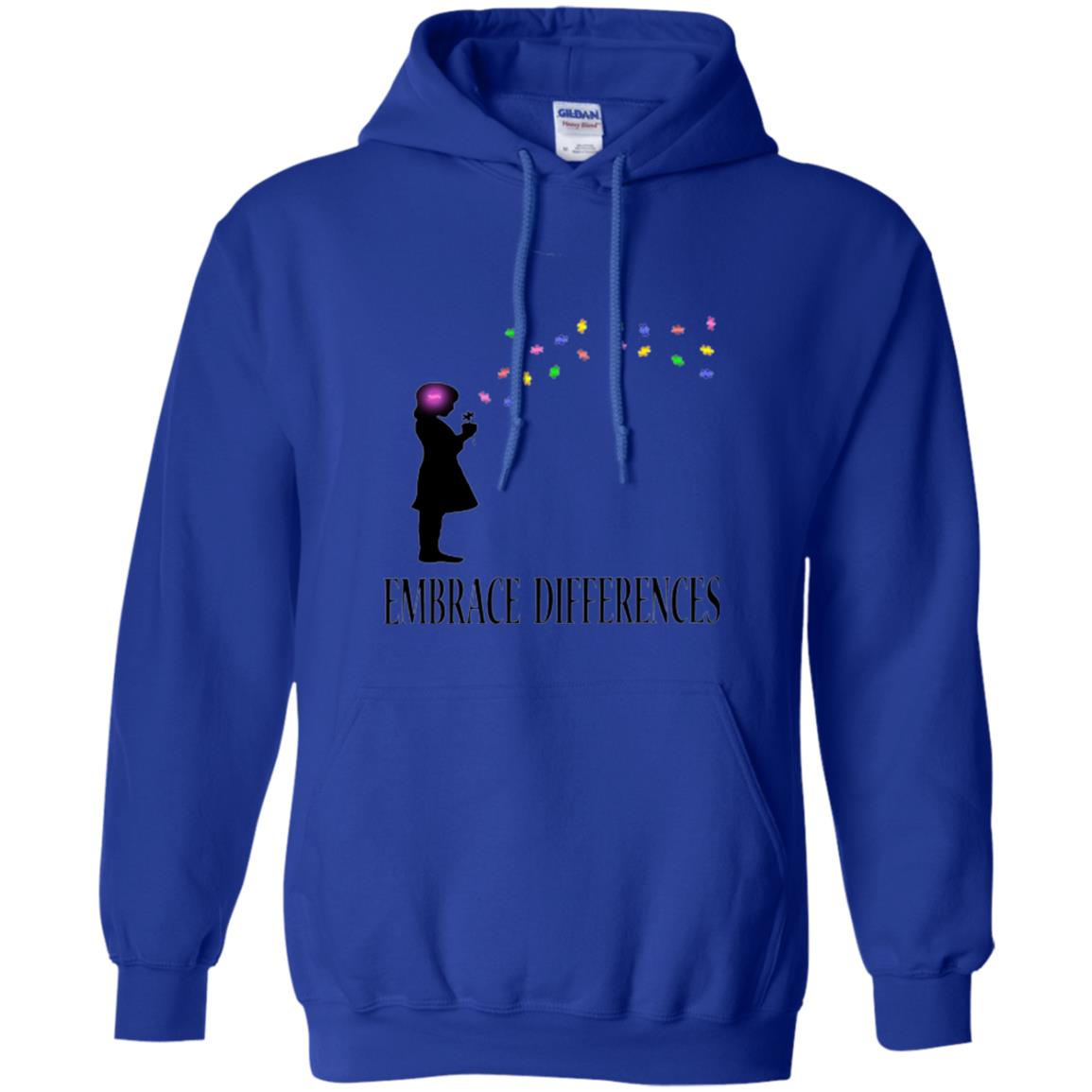 Autism Awareness T-shirt Embrace Differences T-shirt Royal