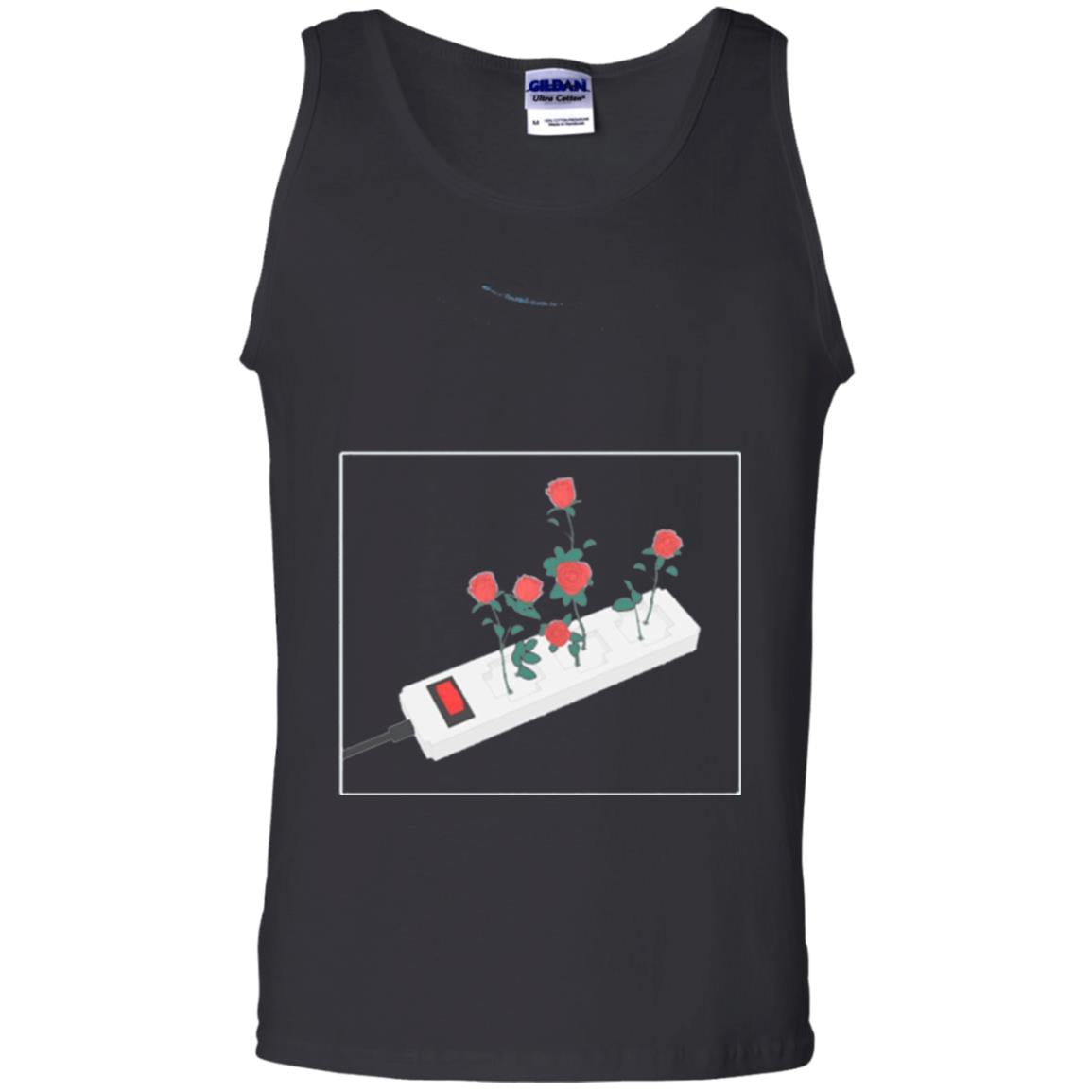Flower Power Cute Art Aesthetic Vaporwave Digital Rose T-shirt Black