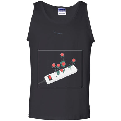 Flower Power Cute Art Aesthetic Vaporwave Digital Rose T-shirt Black