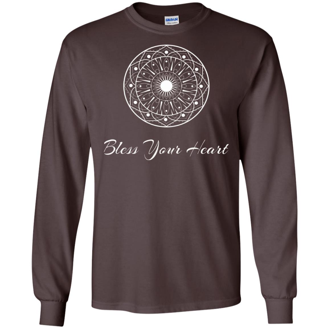 Bless Your Heart Mandala T-shirt Dark Chocolate
