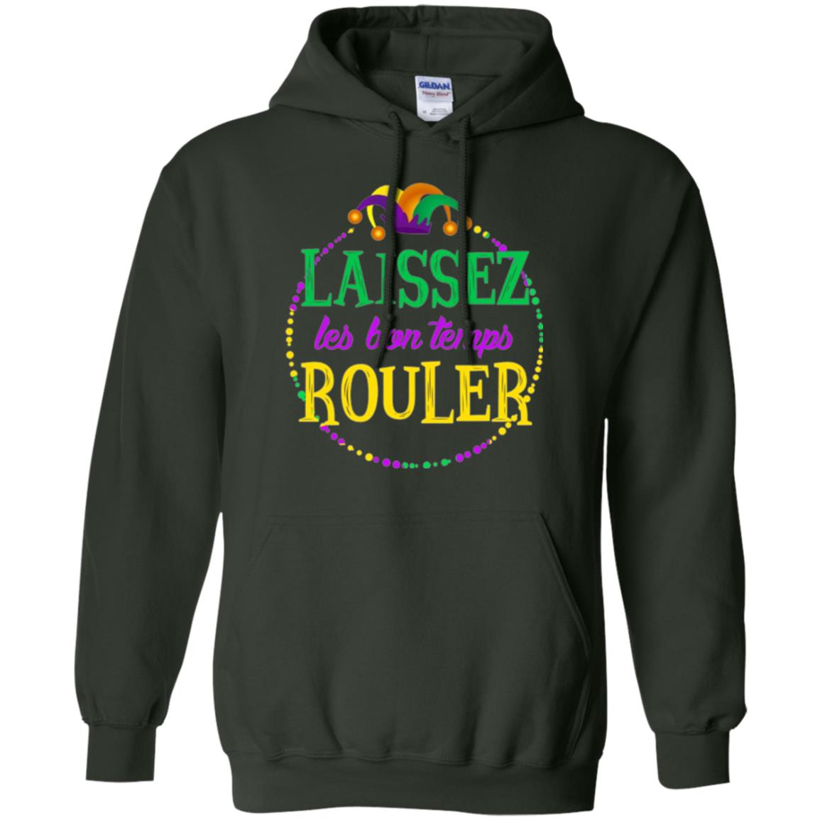 Mardi Gras T-shirt Laissez Les Bon Temps Rouler Forest Green