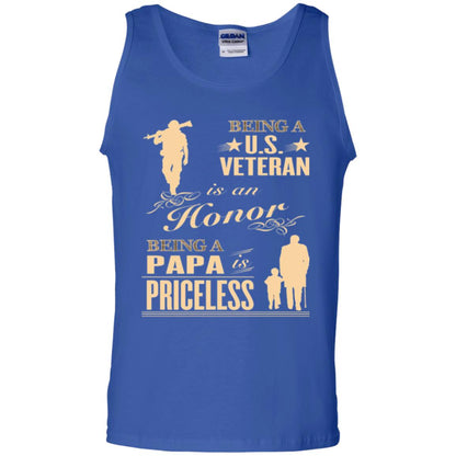 Papa T-shirt Being A U.s Veteran Royal