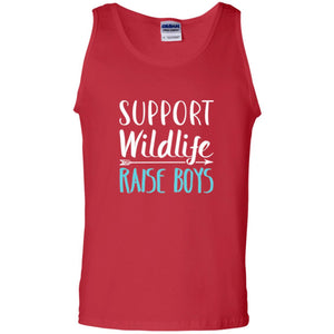 Funny Mother_s Day T-shirt Support Wildlife Raise Boys