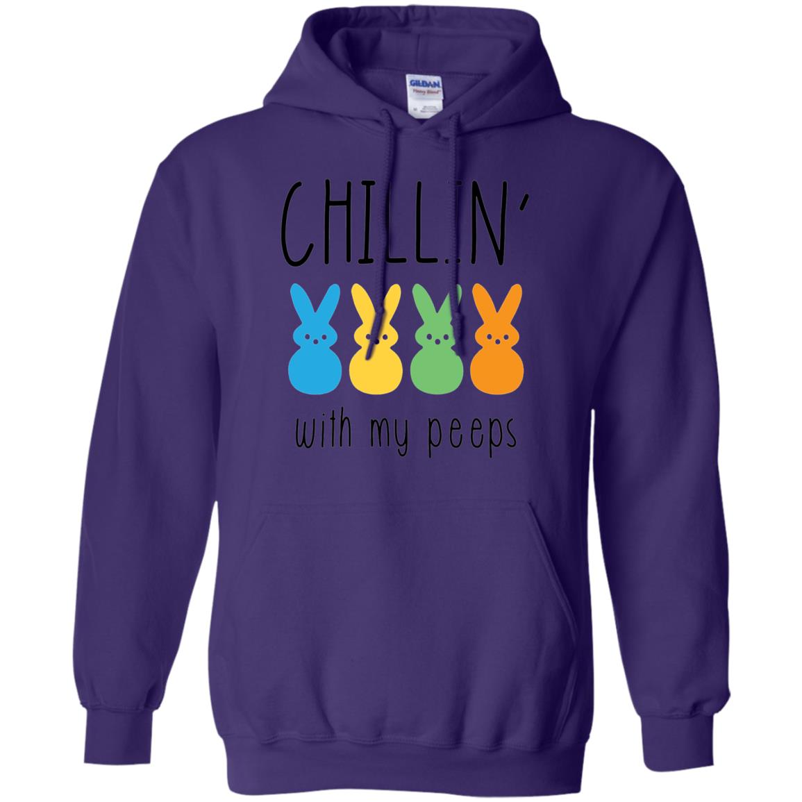 Chillin With My Peeps Happy Easter T-shirt Purple