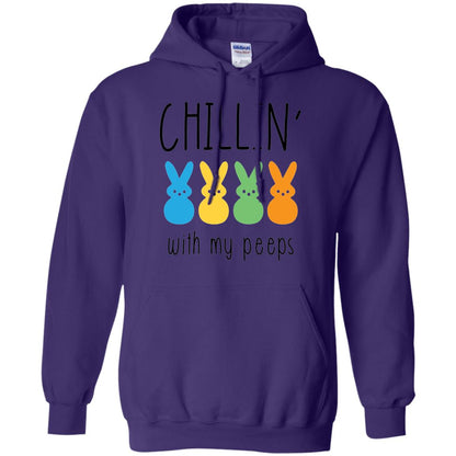 Chillin With My Peeps Happy Easter T-shirt Purple