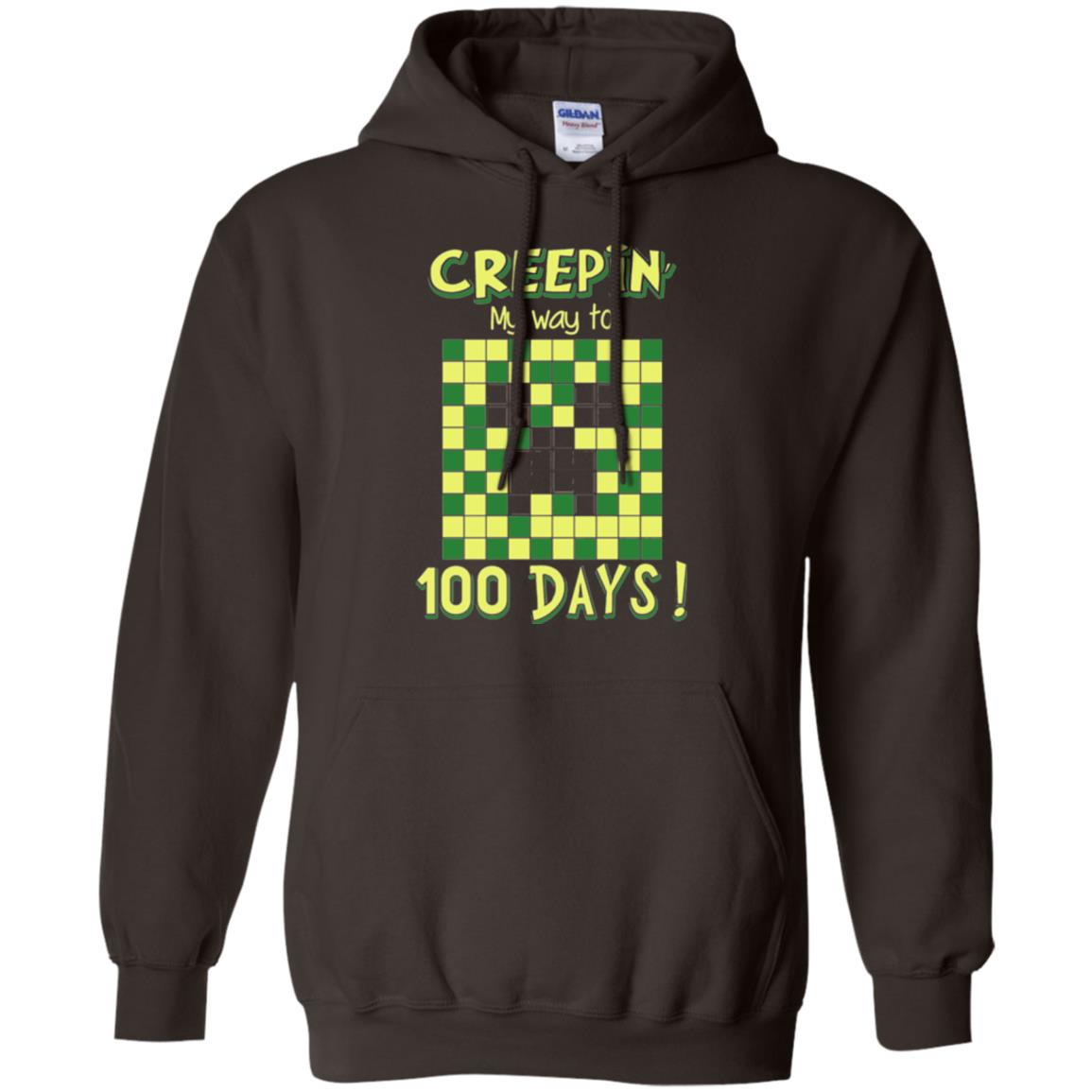 Teacher T-shirt Creepin My Way To 100 Days Dark Chocolate