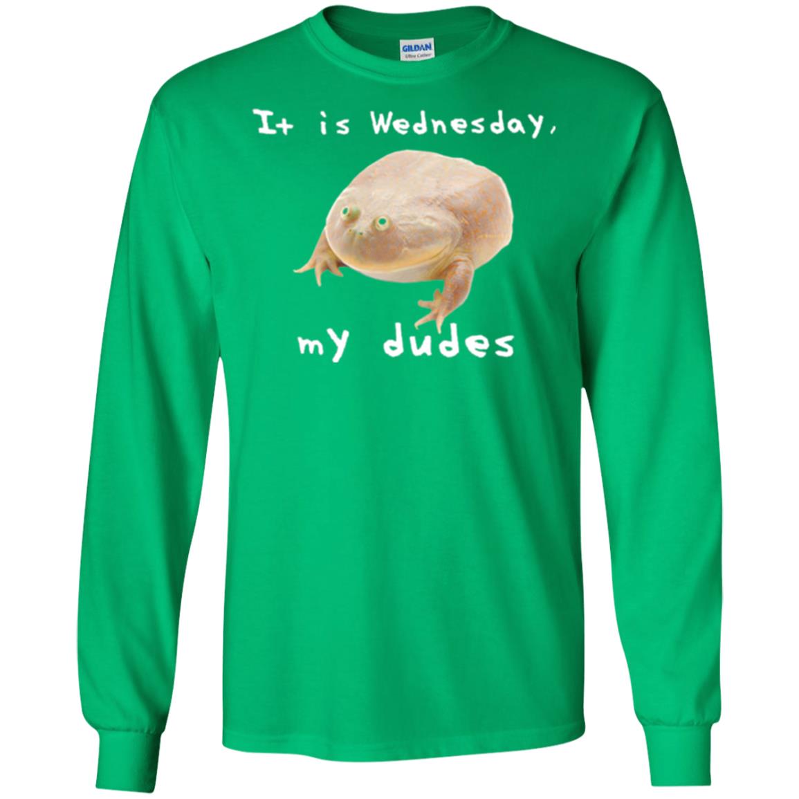 Funny Frog T-shirt It Is Wednesday My Dudes Irish Green