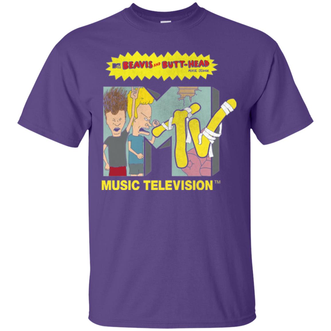 Mtv Logo T-shirt Beavis And Butt Head Purple
