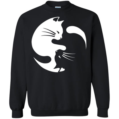 Ying Yang Cat T-shirt Black