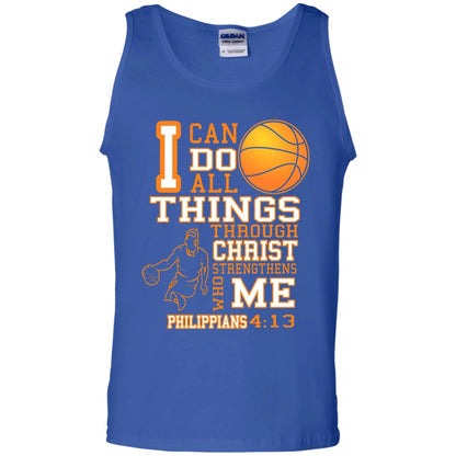I Can Do All Things Through Christ Who Strengthens Me Basketball Shirt Royal