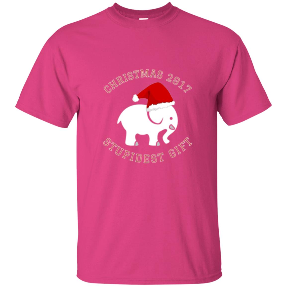 Christmas T-shirt White Elephant Christmas 2017 Stupidest Gift Heliconia