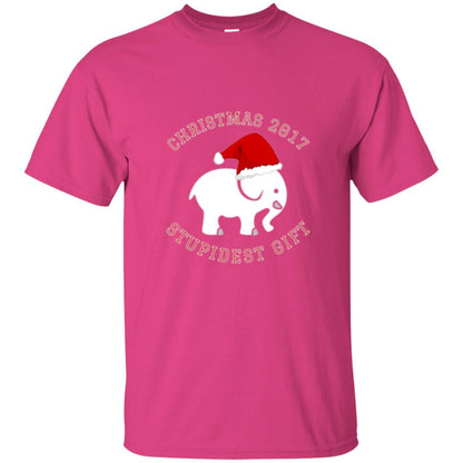 Christmas T-shirt White Elephant Christmas 2017 Stupidest Gift Heliconia
