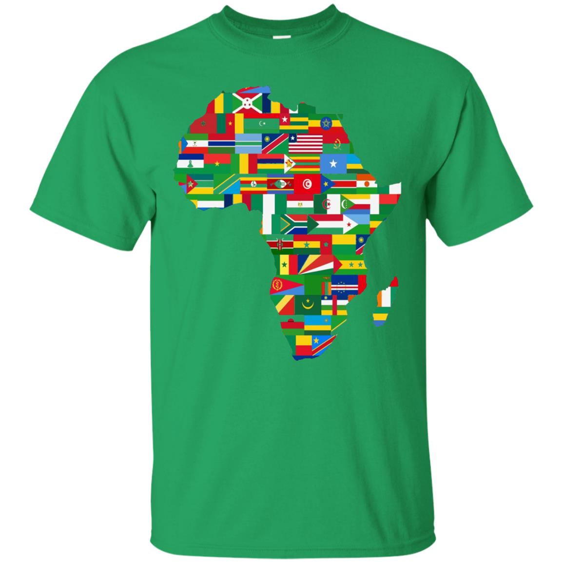 Proud African Country Flags Continent Love Proud African American T-shirt Irish Green