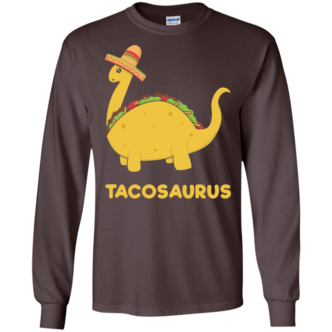 Cinco De Mayo Tacosaurus Taco Dinosaur Lover Shirt Dark Chocolate