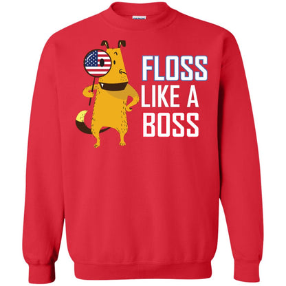 Floss Like A Boss Dog Shirt Red