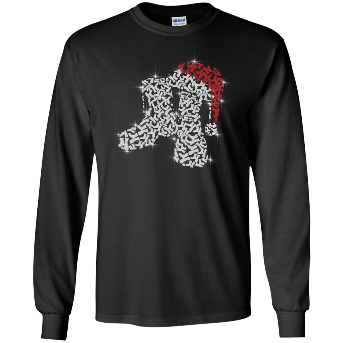 Veteran Boot With Santa Hat Merry Christmas Gift Shirt For Mens Womens Black
