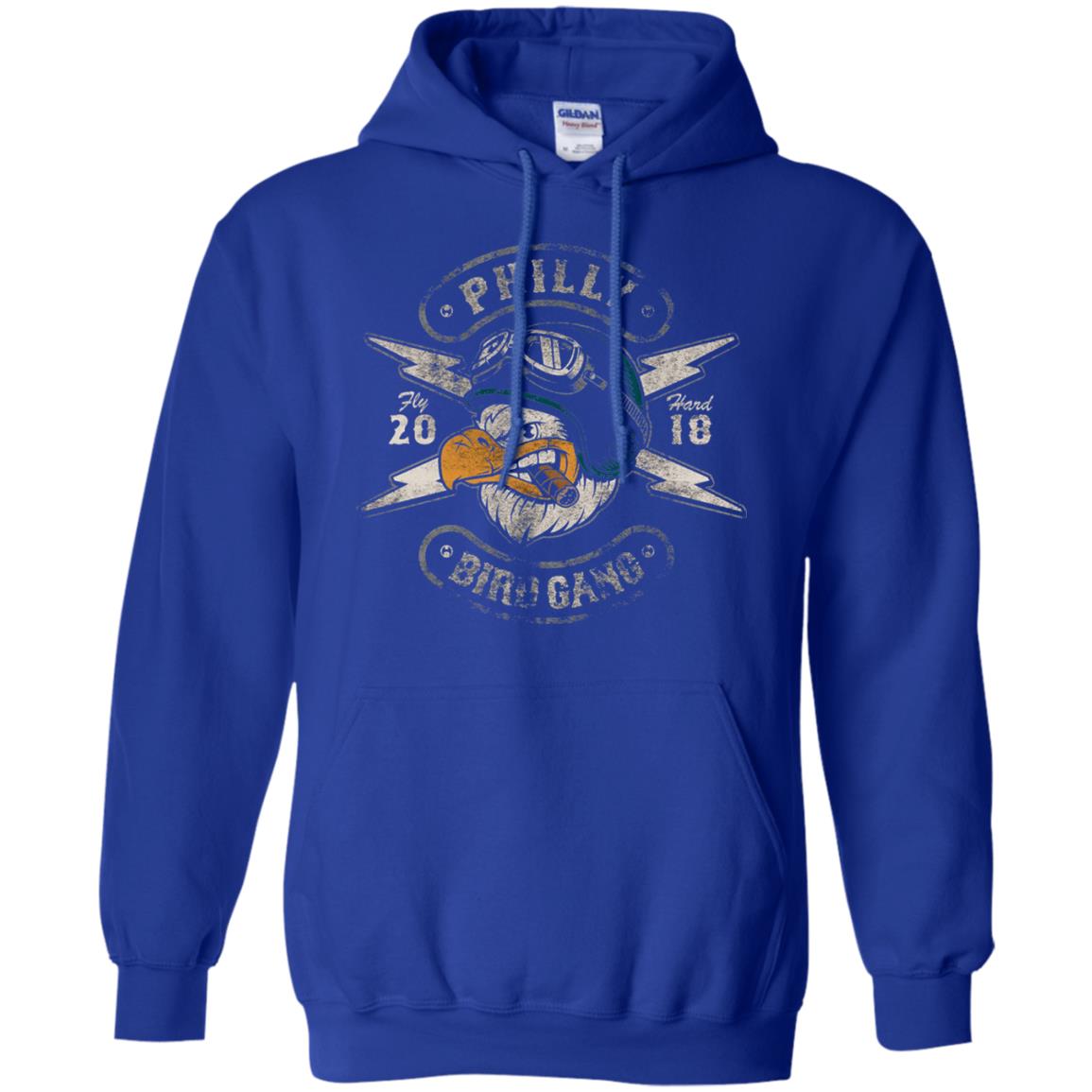 Bird Gang Eagles T-shirt Vintage Distressed Royal