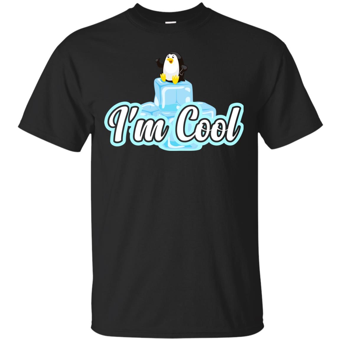 Penguin I_m Cool Gift Shirt For Penguin Lover Black