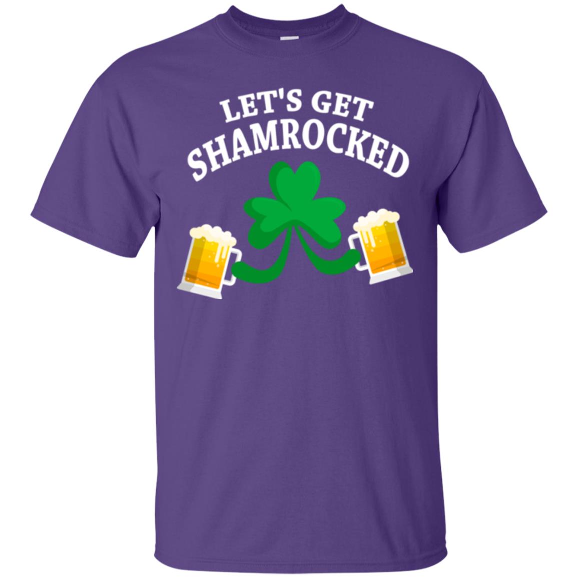Patrick_s Day T-shirt Let_s Get Shamrocked Purple