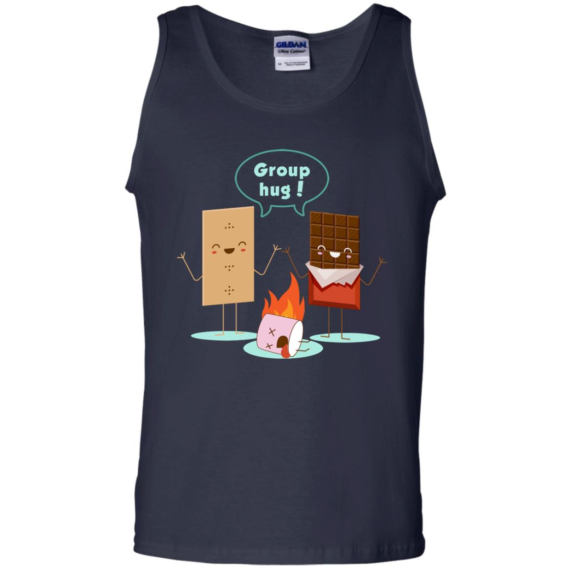 Funny Smores Chocolate Marshmallow Hiking Camping T-shirt Navy