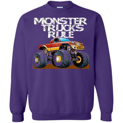 Monster Trucks Rule T-shirt Purple