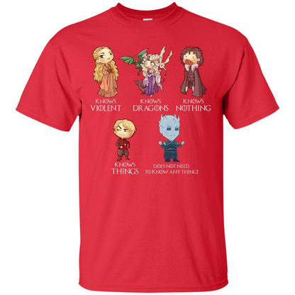 Know Something Game Of Thrones Fan T-shirt Red