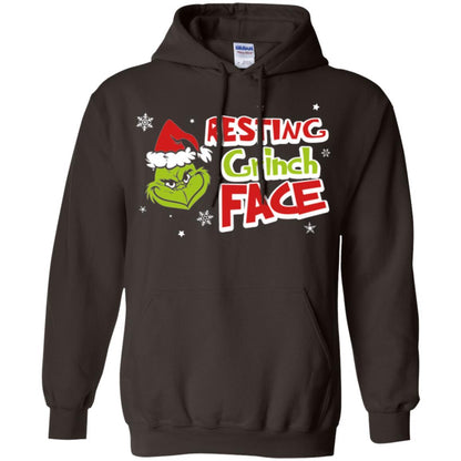 Christmas T-shirt Resting Grinch Face Dark Chocolate