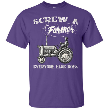 Screw A Farmer Everyone Else Does Farming Shirt Purple