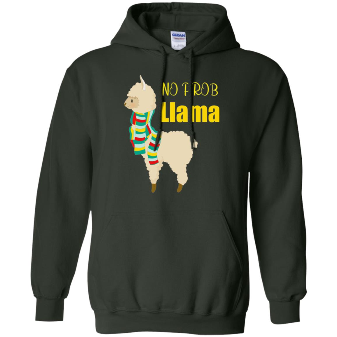 No Prob Llama T-shirt Forest Green